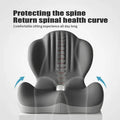 Ergonomic Memory Foam Seat Cushion with Lumbar & Back Support, Relieves Back Pain, Reduces Pressure
