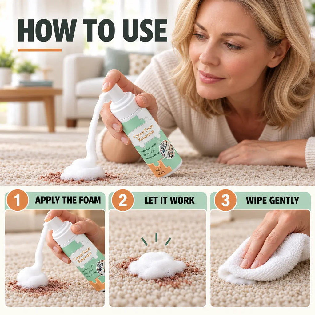 Multi‑Purpose Dry Foam Fabric & Carpet Stain Cleaner