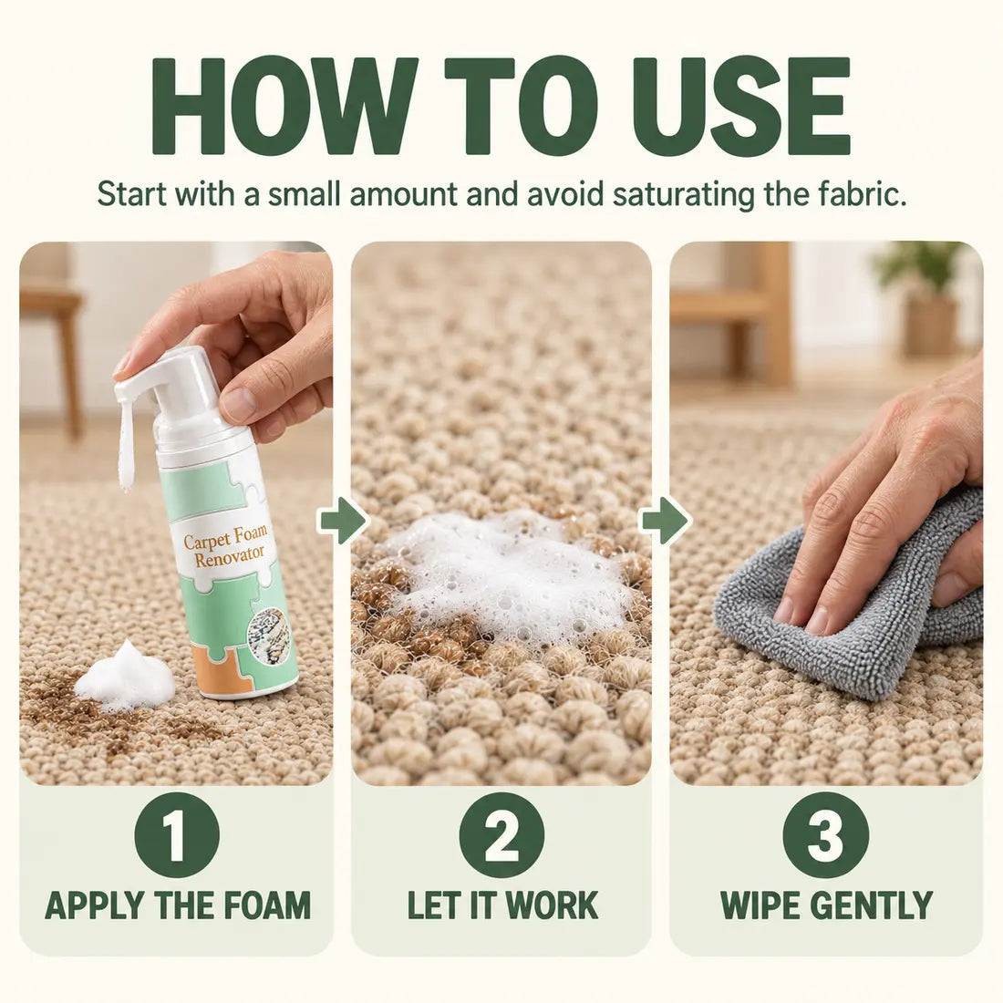 Multi‑Purpose Dry Foam Fabric & Carpet Stain Cleaner