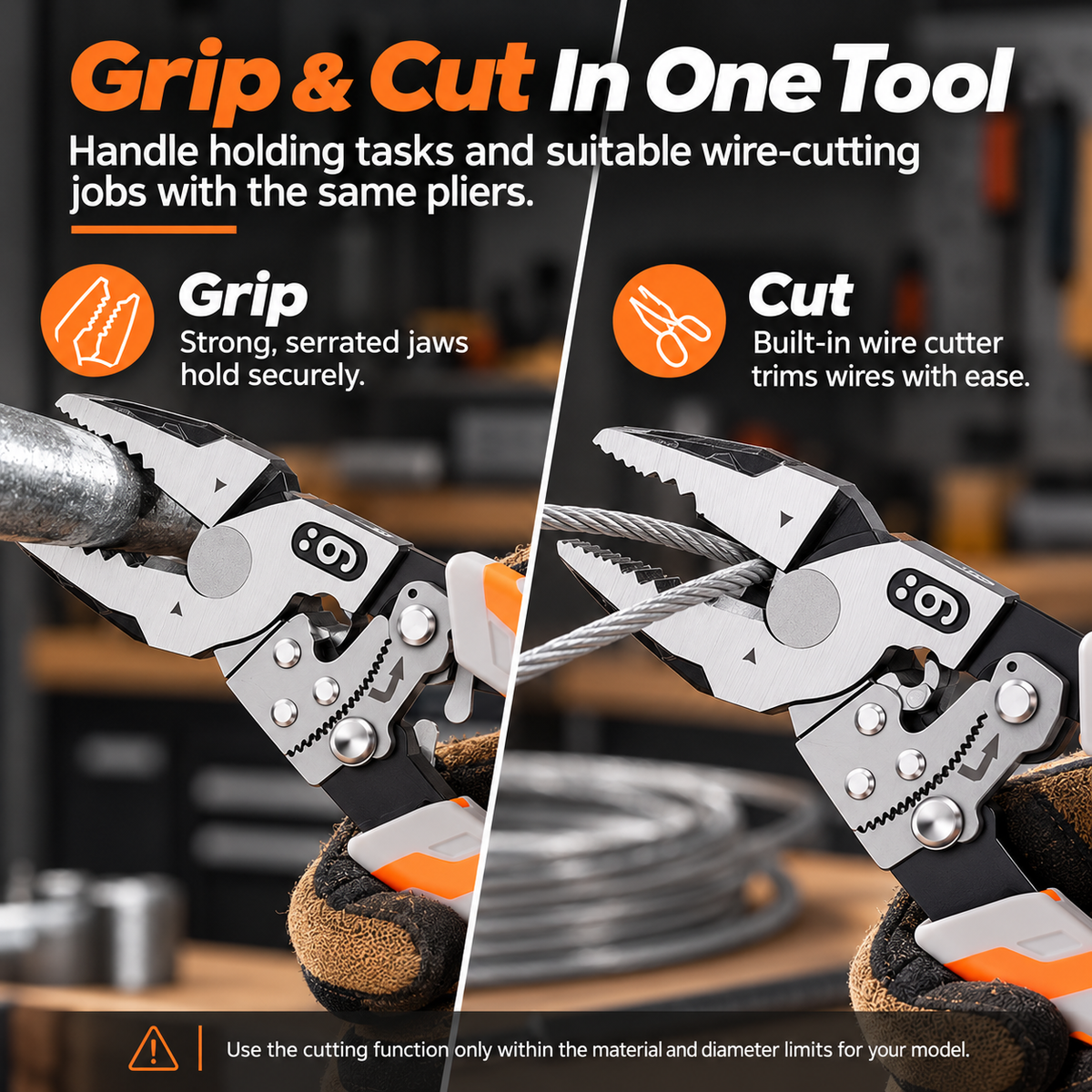 Self-Locking Ratchet Pliers With Wire Cutter